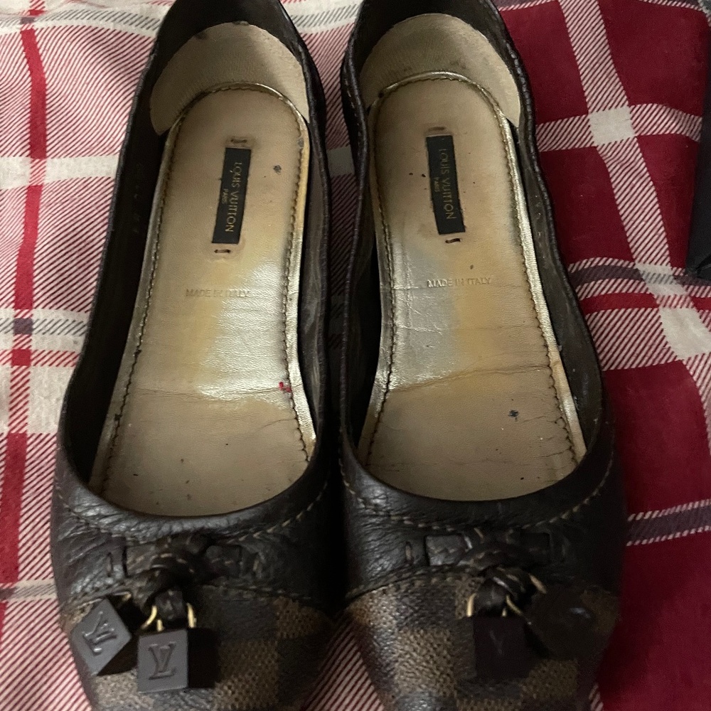 Louis Vuitton Brown Damier Ballerina Flats